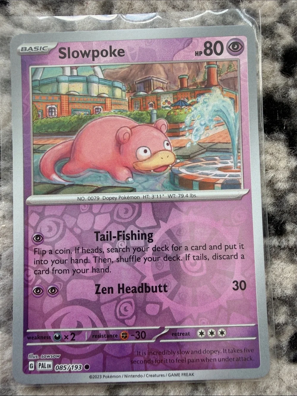 Pokemon Pink & Blue Slowpoke Slowbro Slowking Trading Card Lot